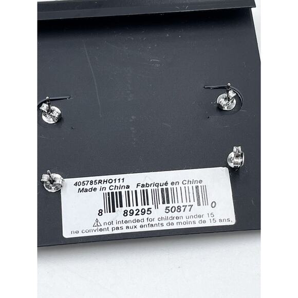 COACH 2 Pair Set Signature Logo C and Crystal Stud Earring Set New With Pouch - Picture 7 of 9